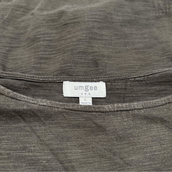 Umgee Green Lagenlook Drop Sleeve Tunic Top Fringe Trim Detail Size Large - Picture 3 of 7